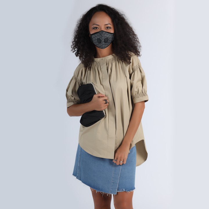 Khẩu trang thời trang cao cấp Soteria Wave ST021 -  Khẩu trang vải hoạt tính [size M,L] Van đen | BigBuy360 - bigbuy360.vn