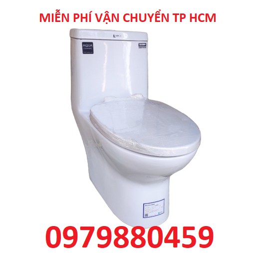 Bồn cầu khối nắp rơi êm, men chống bám H1502, giá rẻ