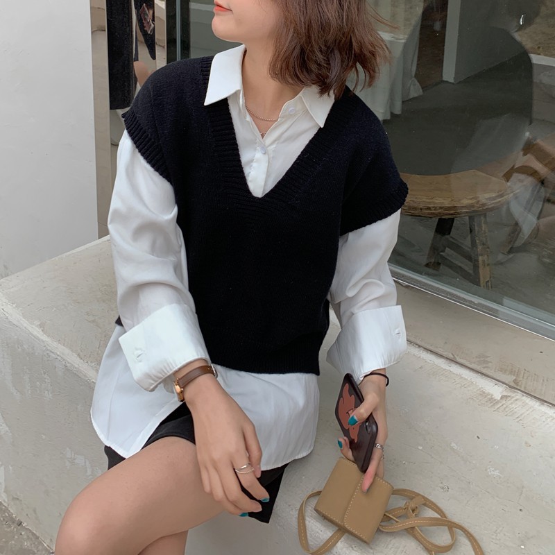 [SẴN] Áo gile len nữ Ulzzang Quảng Châu AGL1 | BigBuy360 - bigbuy360.vn