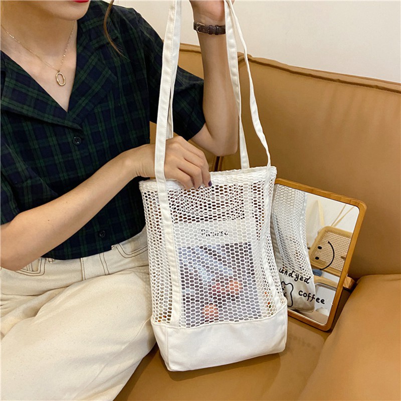 Casual Beach Bag Canvas Shoulder Bags Women's Messenger Tote Bag