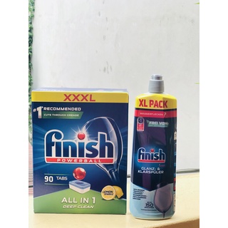 Viên rửa bát Finish All in 1 hộp 90 viên - 6 chức năng mới về + Tặng  viên RB