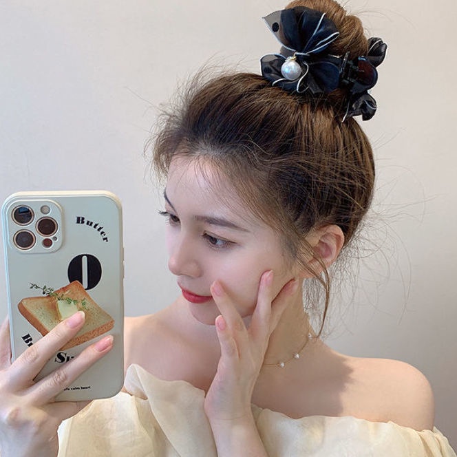 Kẹp Tóc Nơ Trắng Đen Cho Bé Gái