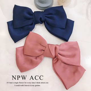 Kẹp Tóc Nữ Satin Lụa Mềm Kiểu Nơ Đại Ngang 20cm Với 7 Màu Siêu Xinh Dễ Phối Đồ Phù Hợp Các Bạn Trẻ