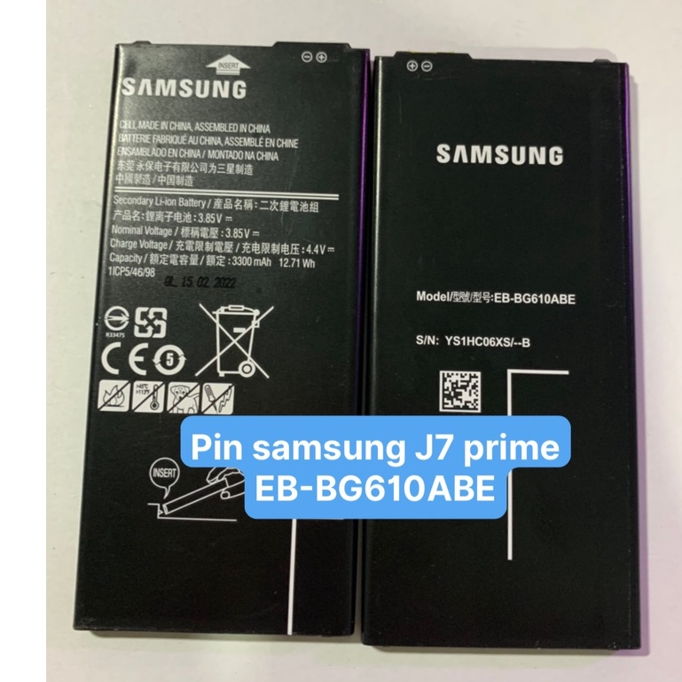 Pin zin công ty Samsung BG610ABE - 3300mAh J7 prime / G610 / A710 / J4 Plus / J6 plus