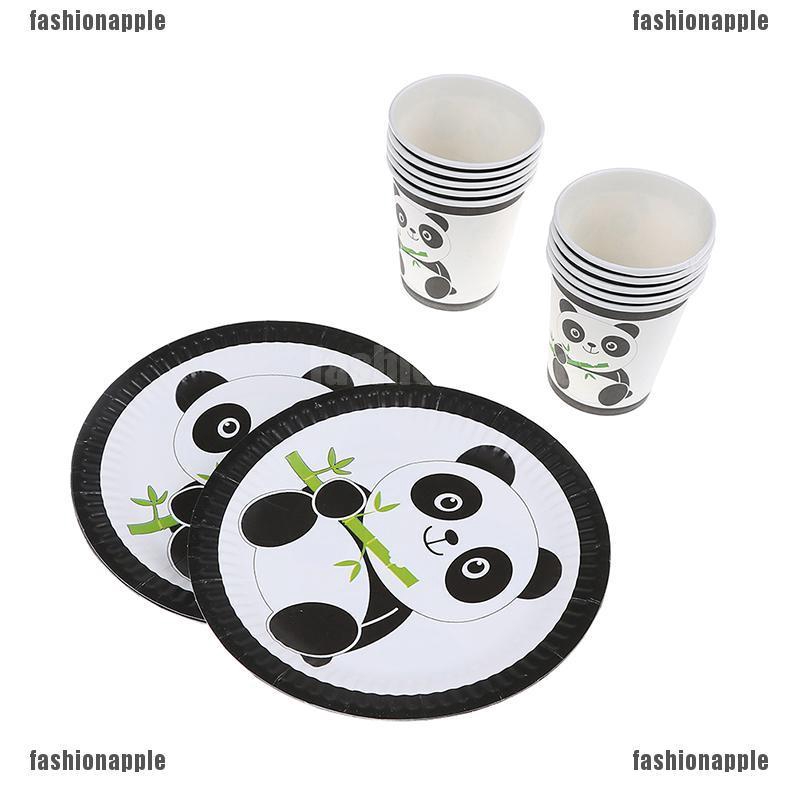 Set 10 Cốc Giấy Dùng Một Lần In Hình Gấu Trúc Dễ Thương