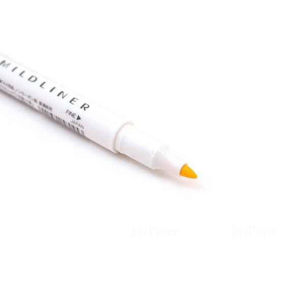 Bút đánh dấu hai đầu Zebra Mildliner Double-Sided Highlighter - Fine/Bold  - Màu vàng chanh (Mild Lemon Yellow)