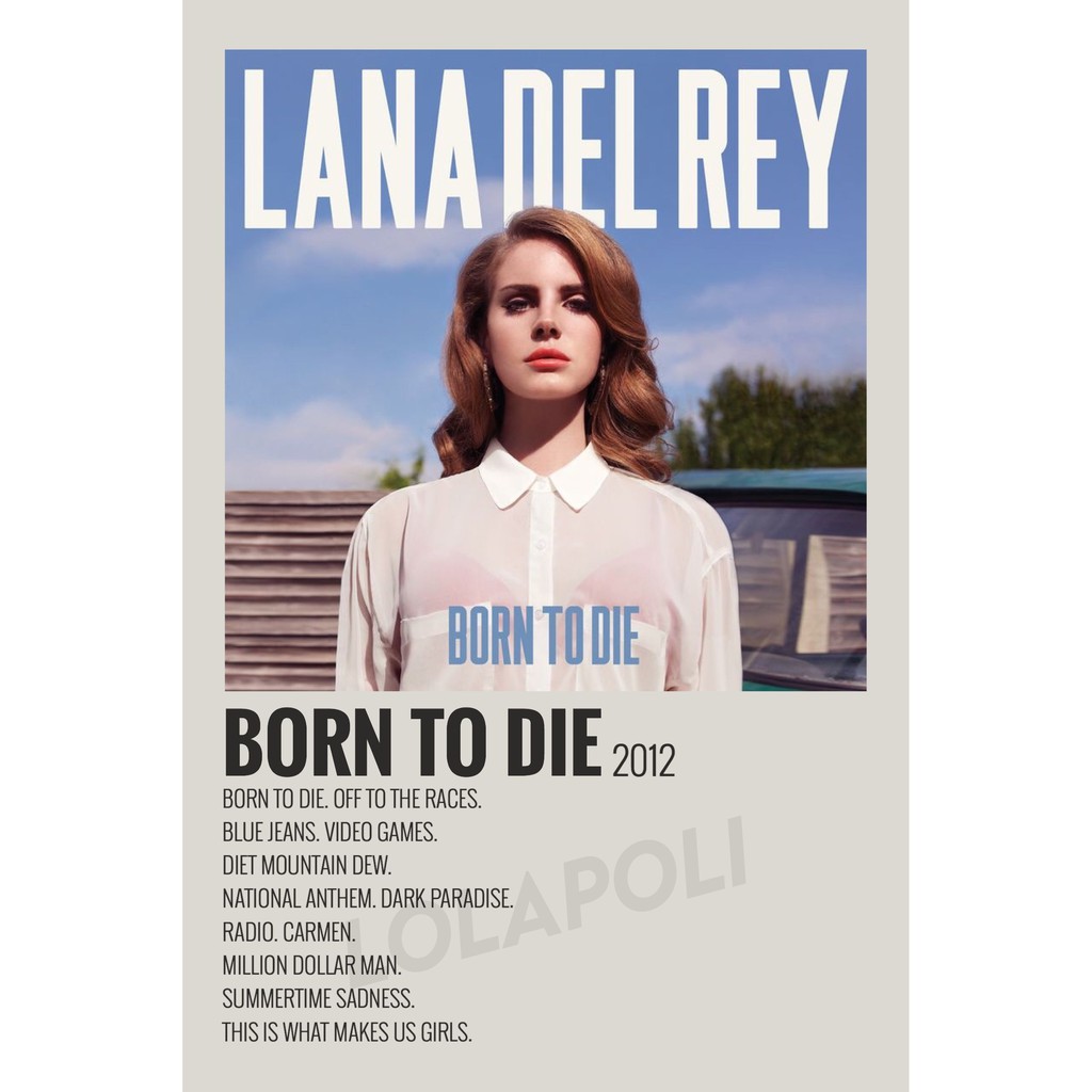 Tấm áp phích in hình Album Born To Die Lana Del Rey