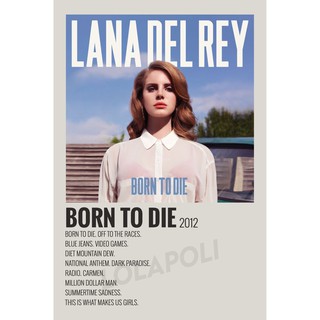 Tấm áp phích in hình Album Born To Die Lana Del Rey