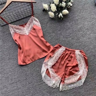 QQ422 Bô đồ ngủ lụa satin