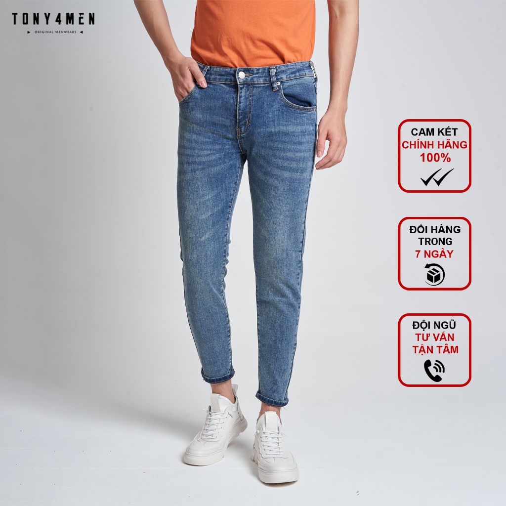 Quần Jeans Nam TONY4MEN Form Slimfit  Basic QJ1014