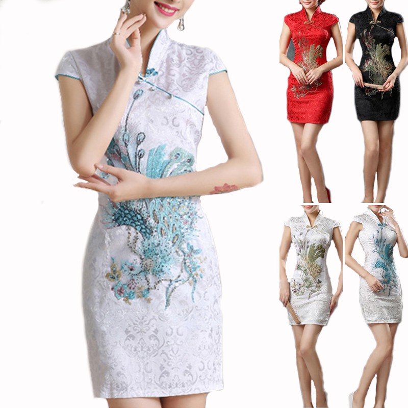 FREESHIP ĐƠN 99K_ Sườn Xám Ngắn Phong Cách Trung Hoa Cổ Điển Đáng Yêu