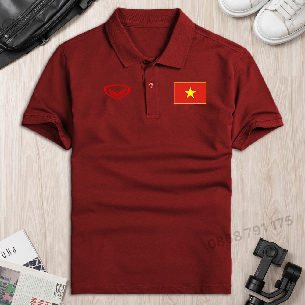ÁO POLO NAM KORI IN CỜ VIỆT NAM CAO CẤP TRẺ TRUNG TAY NGẮN CỔ BẺ NHIỀU MÀU SANG TRỌNG