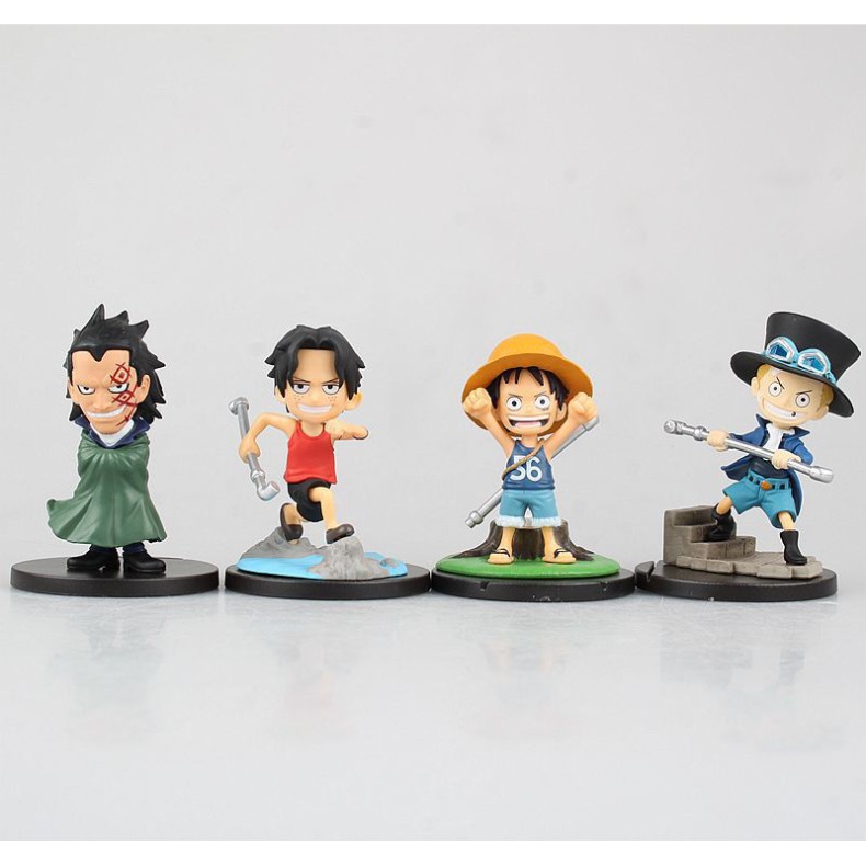 Mô hình nhân vật One Piece Bộ 4 Luffy Ace Dragon Sabo