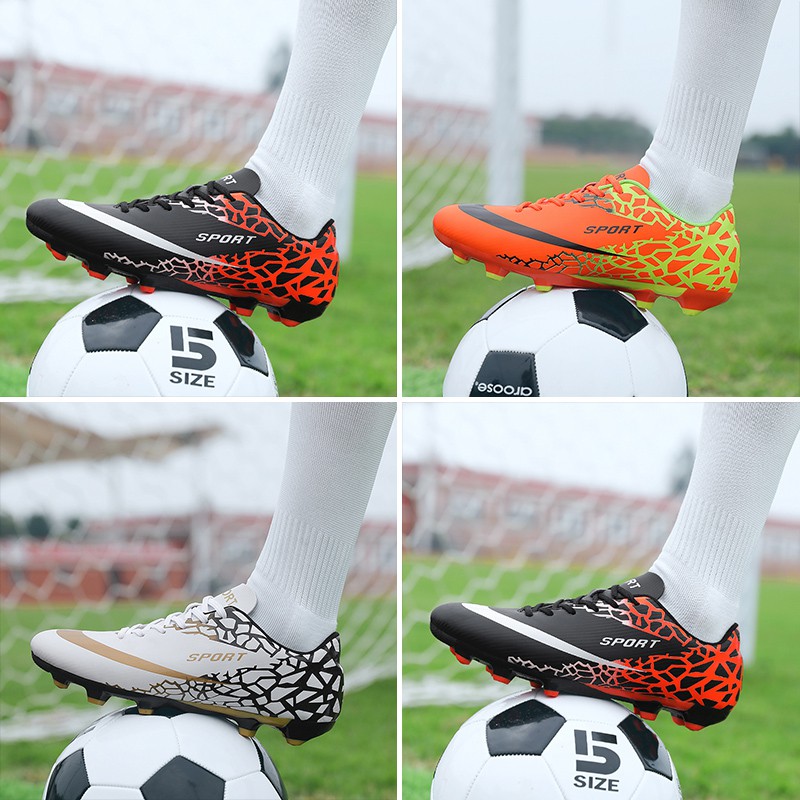 LV-NEW Giày đá bóng cổ cao size 31-44 dùng cho sân cỏ nhân tạo FG Soccer Shoes 🔥 XIÊU RẺ ☯ $ ^ " ^ * .