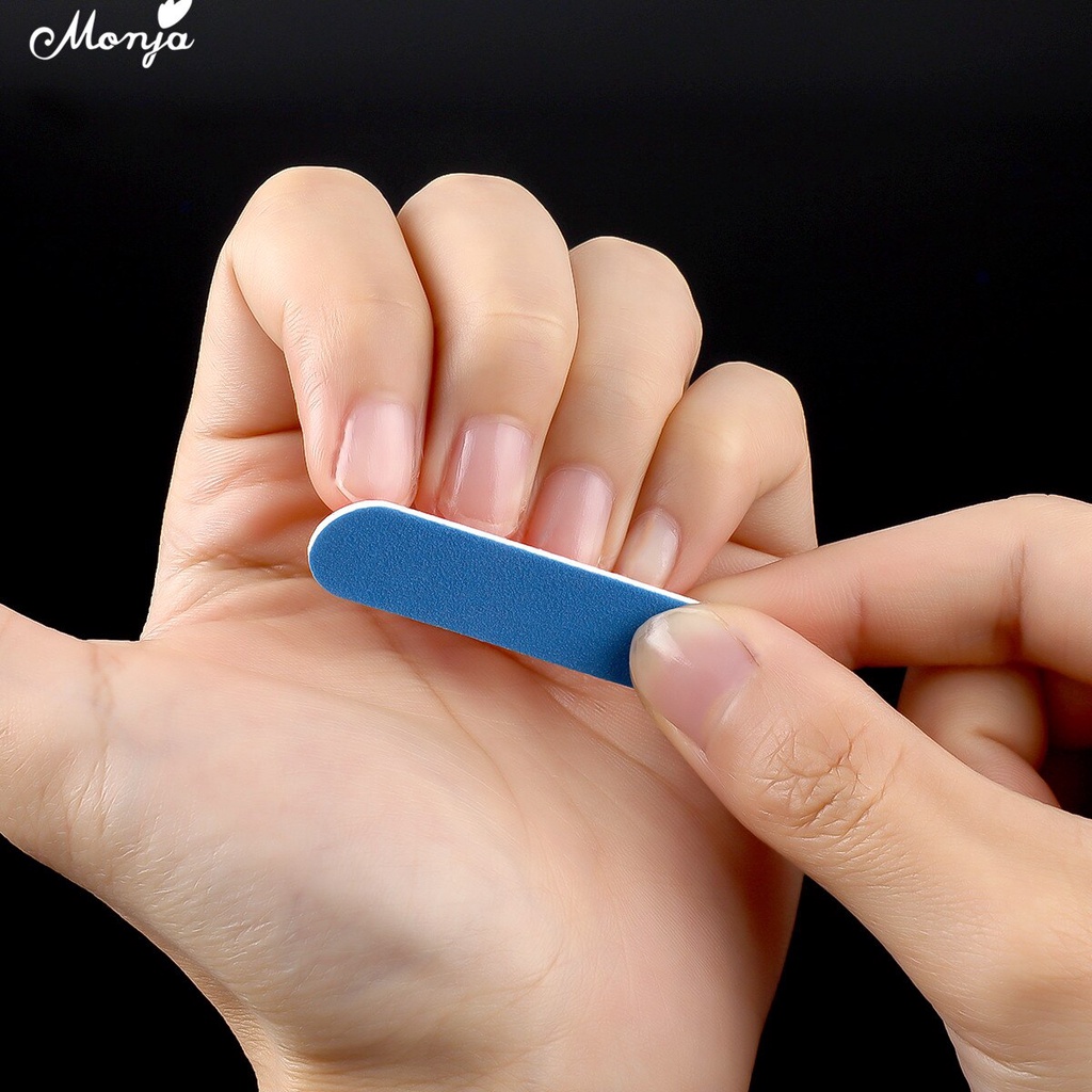MONJA Set miếng keo dán hai mặt hỗ trợ dán móng tay giả 4 món tiện dụng