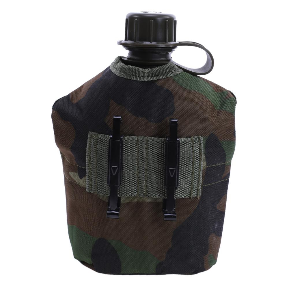 Heavy Cover Army Water Bottle Aluminum Cooking Cup US 1L Military Canteen Camping Hiking Survival