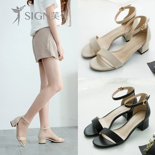 Sandal nữ gót vuông 4cm cao cấp