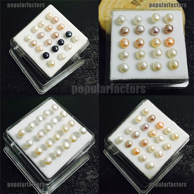 [Popular] 10Pairs*Women 925 Sterling Silver Freshwater Pearl Ear Stud Earrings Jewellery 6mm [FS]