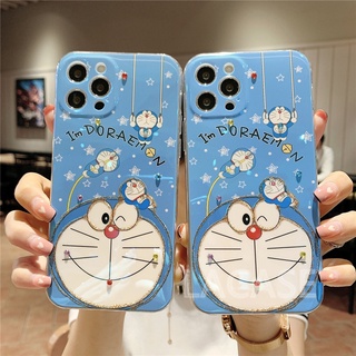 Thời Trang Ốp Điện Thoại Mềm Họa Tiết Doraemon Đính Đá Lấp Lánh Cho Iphone 12 Mini 12 Pro Max 11 Pro Max X Xs Xr Xsmax 8 7 Plus Se 2020