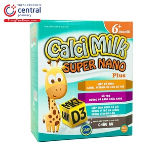 Calci Milk Super Nano hộp 20 ống bổ sung canxi và các loại vitamin cho trẻ