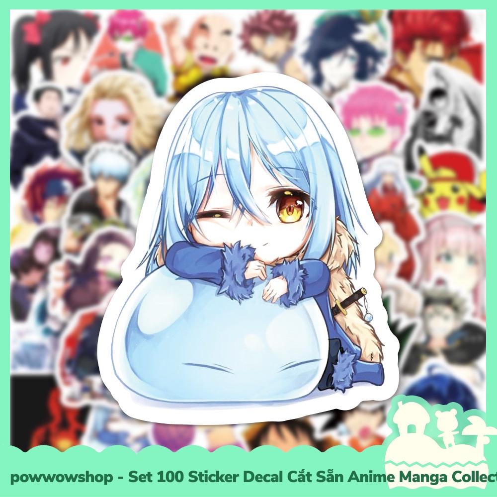 [Sẵn VN - Hỏa Tốc] Set 100 Sticker Mini Decal Dán Trang Trí Vật Dụng Mẫu Nhân Vật Anime Manga Tổng Hợp Collection
