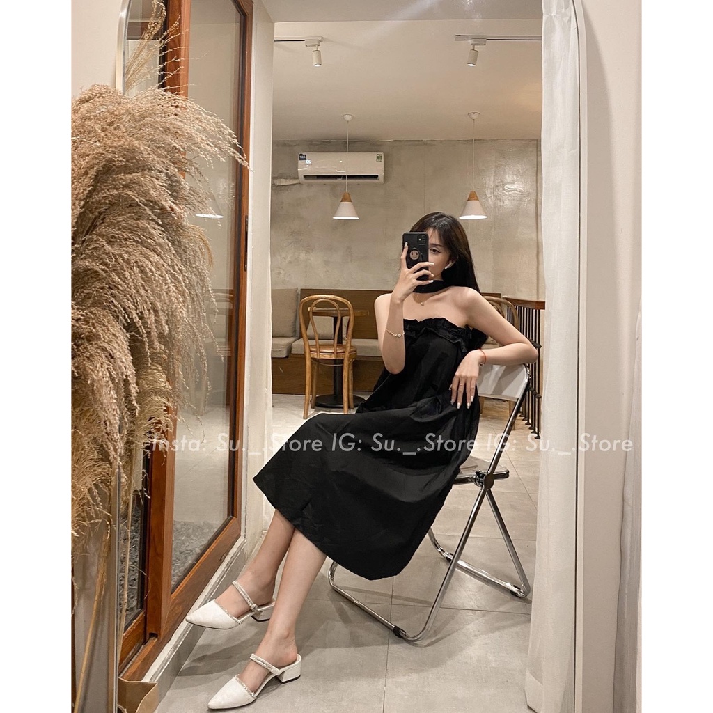 Váy quây chun ngực dây cổ V645 SUSTORE