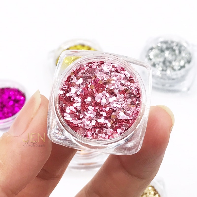 Nhũ kim tuyến set 12 màu-phụ kiện nail móng