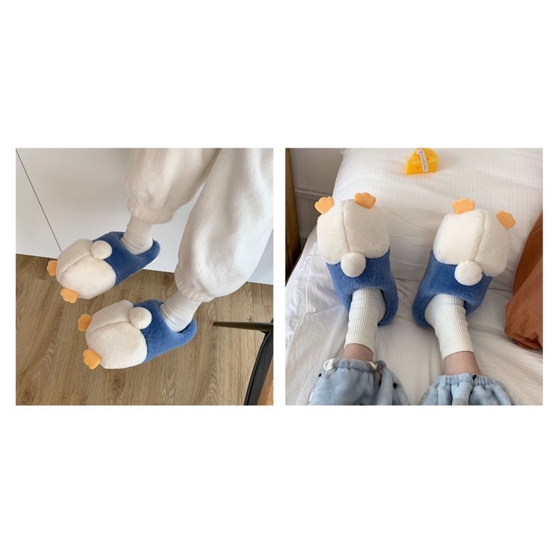 Dép bông cute đế xốp chống trơn đi được cả ngoài đường hàng sẵn