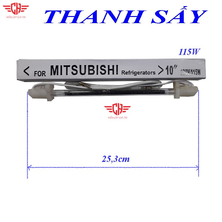 Thanh sấy nhiệt Tủ Lạnh 10-11-12-14-16 inch 220V Điện trở phá băng bóng sấy xả đá tủ lạnh