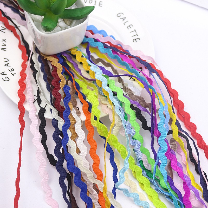 5mm ren vải poly dây ziczac phụ kiện handmade phụ kiện ngành may mặc trang trí nhà cửa