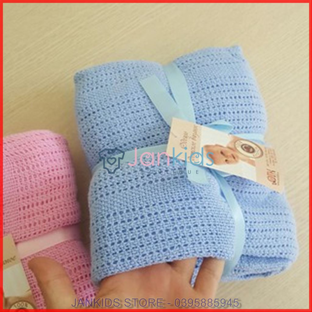 Chăn lưới xuất nga thoáng khí cho bé sơ sinh kích thước 90x102cm
