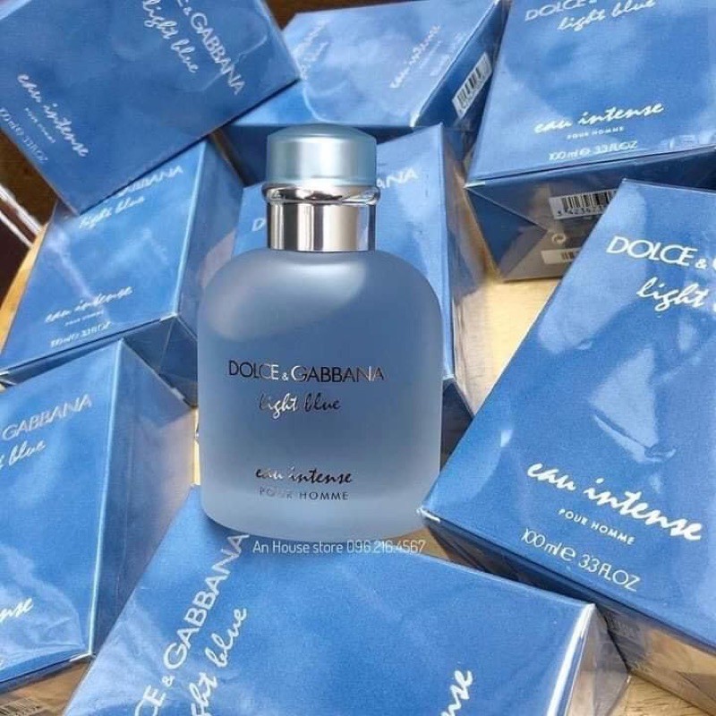 [ Mẫu thử ] Nước hoa tươi mát, nam tính D"G Light Blue Eau intense Pour homme