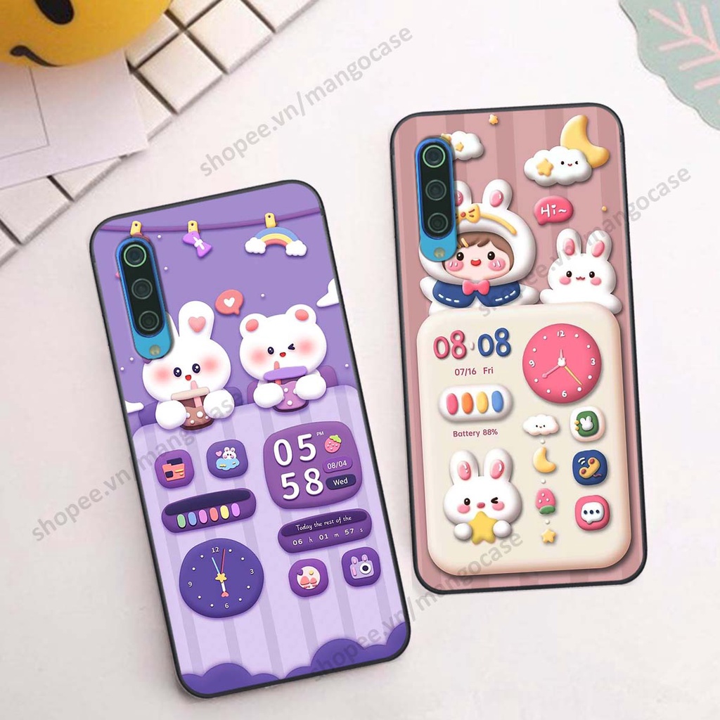 Ốp lưng Xiaomi Mi 9 SE hình gấu, thỏ, đồng hồ cute dễ thương