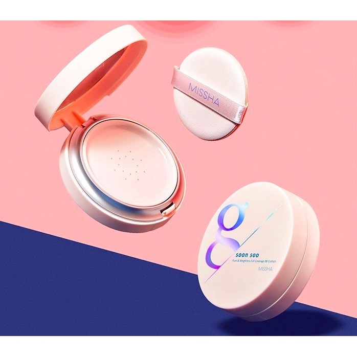 MBC Phấn Nước cho da mụn, nhạy cảm Missha Soon Soo Gram Pure & Weightless Full Coverage BB Cushion