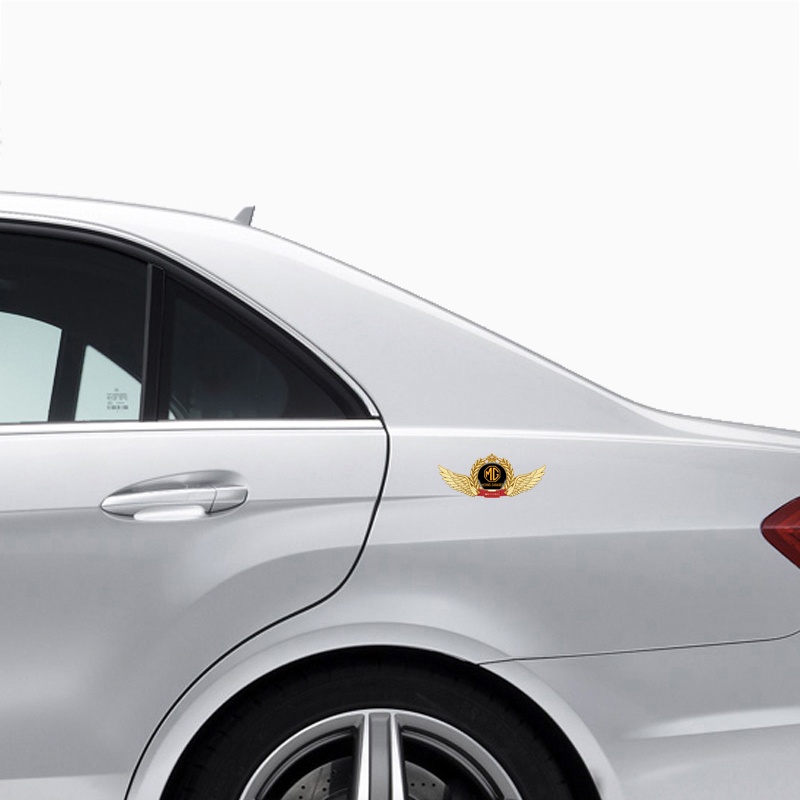 Miếng Dán Kim Loại Hình Vương Miện Trang Trí Cửa Sổ Xe Hơi MG ZS MG3 MG5