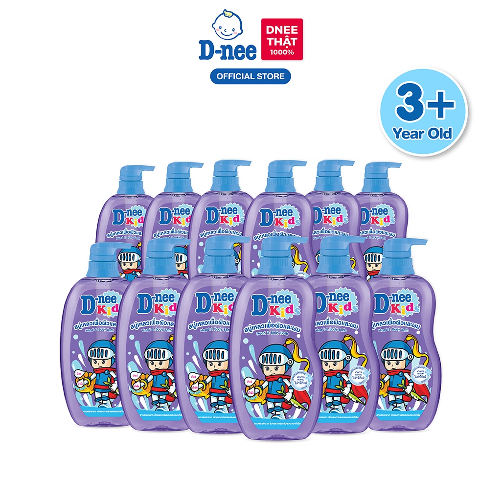 [Deal hời!] Combo 12 Tắm gội toàn thân trẻ em (&gt;3 tuổi) D-nee 400 ML - Very Berry