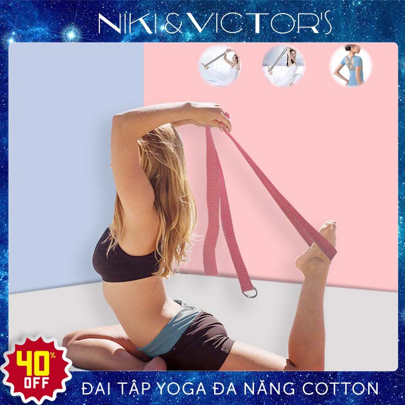 Dây Tập YOGA Cotton 1,8m x 3,8cm Hỗ Trợ Kéo Dãn Chân Tay Uốn Người Tập Yoga