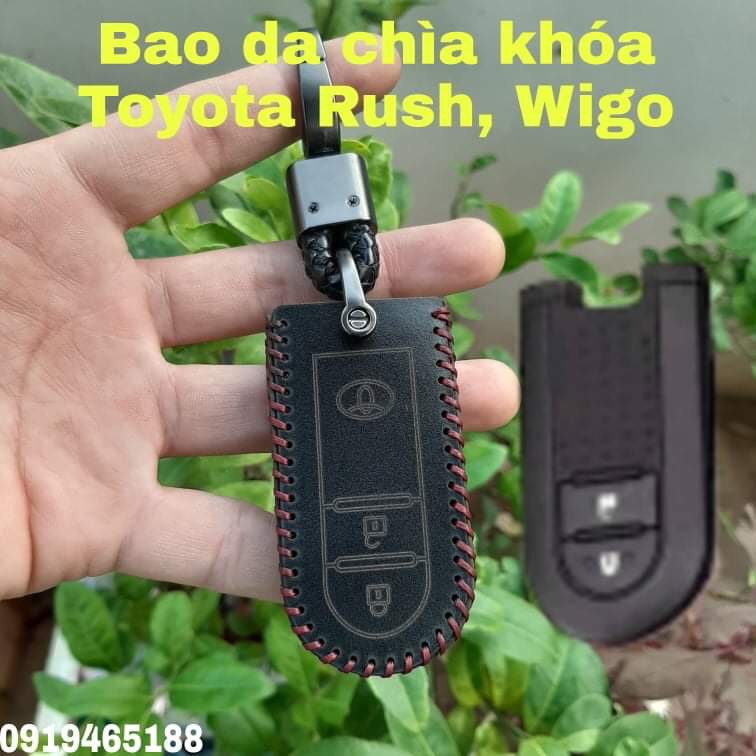 Bao Da Chìa Khóa Toyota Rush 2018-2020, Wigo 2020 [ Bảo Hành 2 năm] Da bò 100%