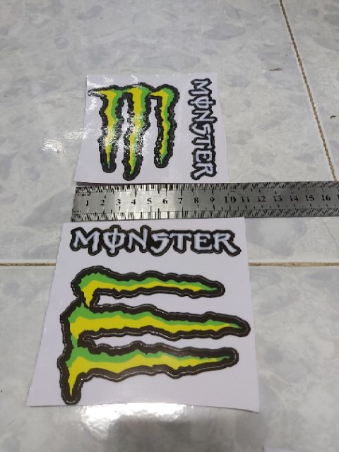 Tem Decal Hai Hình Monster Giá Rẻ