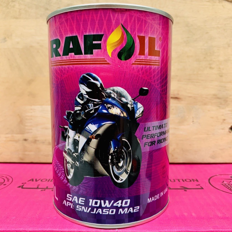 Combo 6 Lon Nhớt RAFOIL RACING 10W-40 RAF EXE 4T 1Lit - Made in UAE (Dubai)