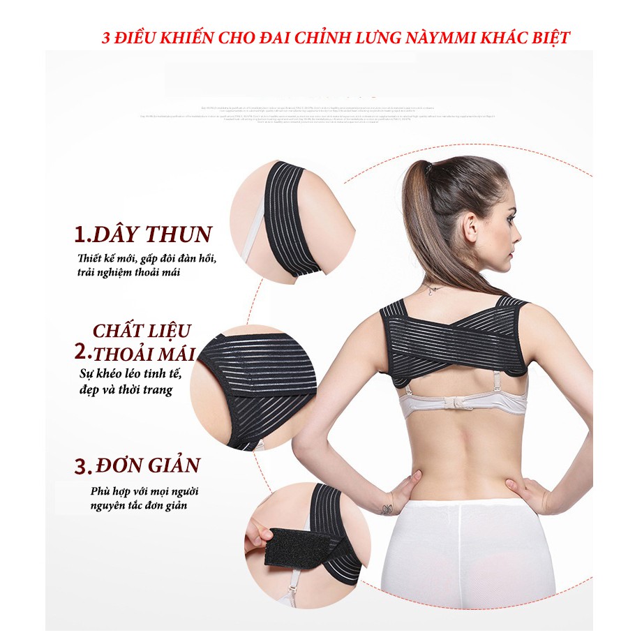 Đai Chống Gù tiêu chuẩn Nhật Bản - Đai chỉnh hình lưng, cột sống, chống đau mỏi vai gáy #8