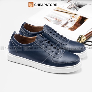 Giày da bò nam CHEAPSTORE CS093 Xanh - Giày tăng chiều cao thể thao, da xịn (bảo hành 24 tháng)