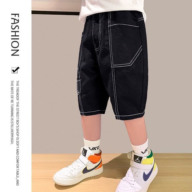 Quần Short Denim Phong Cách Phương Tây Thời Trang Mùa Hè Mới Năm 2021 Cho Bé Trai