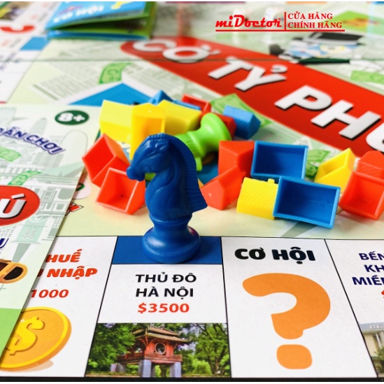 Cờ Tỷ Phú Monopoly Vui Nhộn Cao Cấp, An Toàn Cỡ Cực Đại 42x42, Hàng Chính Hãng