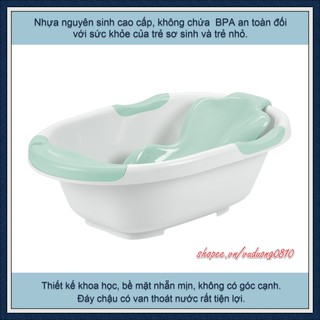 Thau tắm trẻ em kèm tựa Inochi Plus - ion Ag+ kháng khuẩn