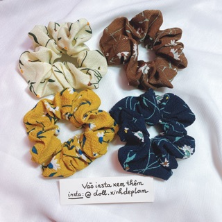 VINTAGE SCRUNCHIE - Cột tóc hoa nhí vải voan