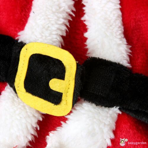 ღ♛ღChristmas Santa Claus Baby Girl or Boy clothes Tops+ Pants+ Hat+ Socks Outfit Set Costume