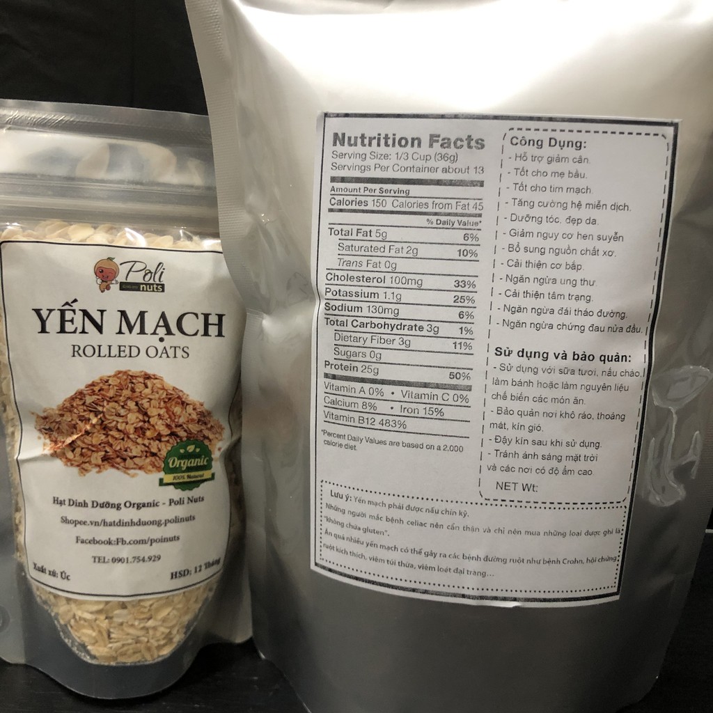 Yến Mạch Úc Cán Mỏng Tươi Nguyên Chất (Hỗ Trợ Giảm Cân, Tốt Cho Mẹ Bầu, Trẻ Nhỏ, Gymer) Giá Tốt 200g-500g | BigBuy360 - bigbuy360.vn