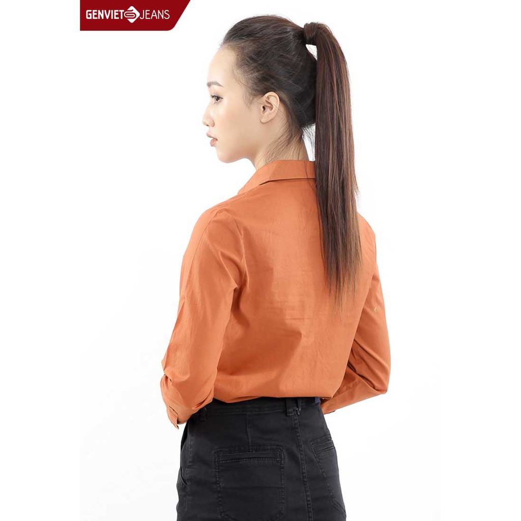 [Mã FASHIONBGV12 giảm 20% tối đa 200K đơn từ 249K] Áo sơ mi thô dài tay Nữ TA123C159 GENVIET JEANS | BigBuy360 - bigbuy360.vn