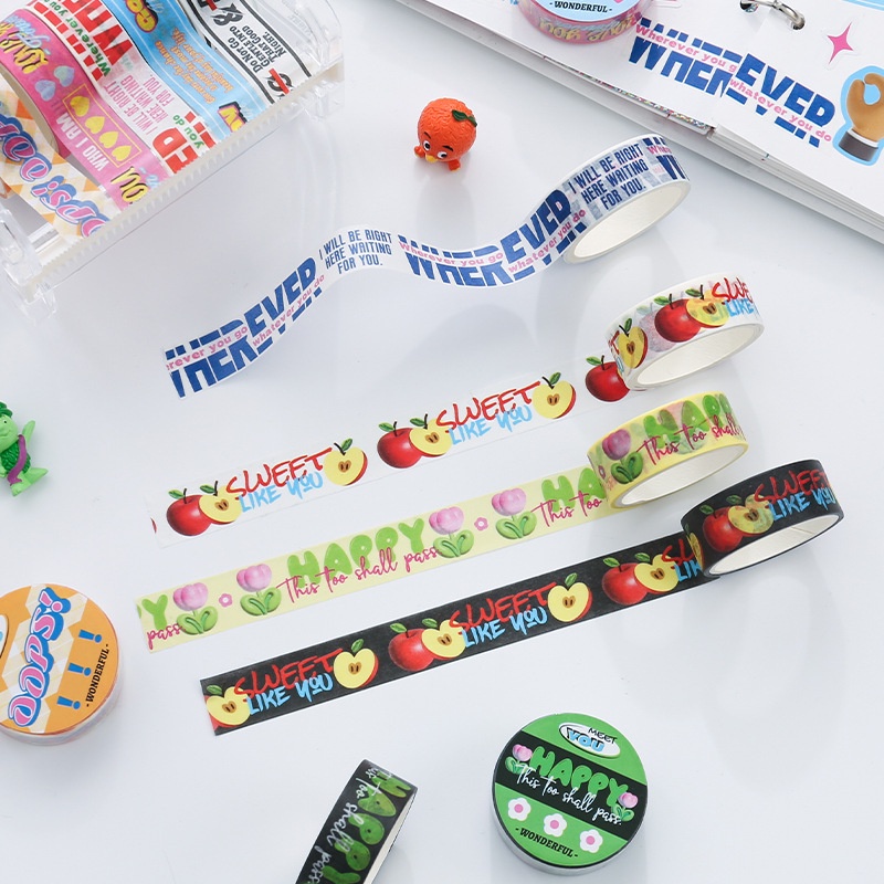 Cuộn Băng Keo Washi Dễ Thương Sáng Tạo Kiểu Hàn Quốc